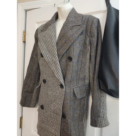 avec les filles womens anthropologie mixed tweed jacket size large lined - Picture 11 of 16